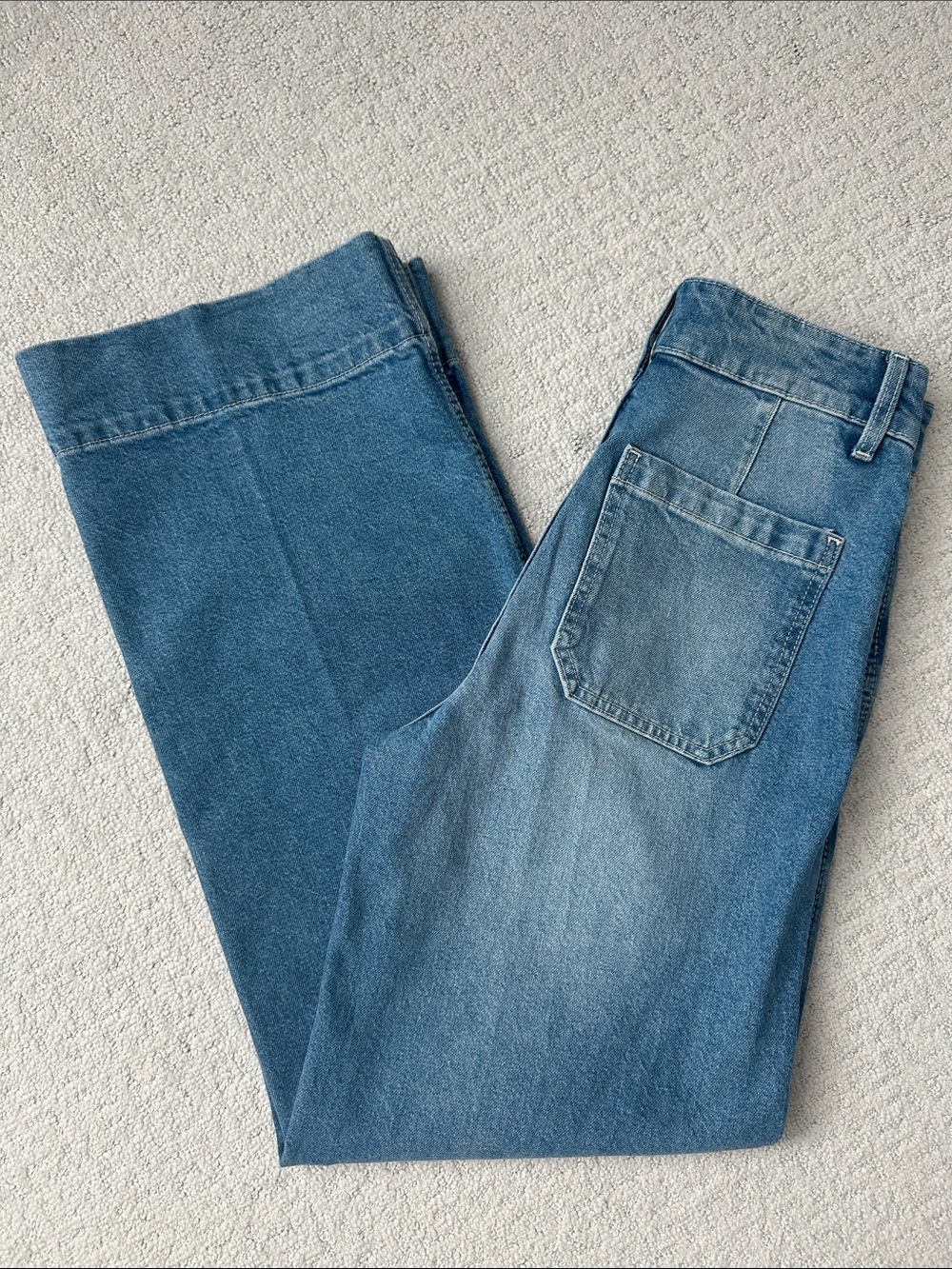 NWT- H&M Women's Light Blue Wide-Leg Jeans
